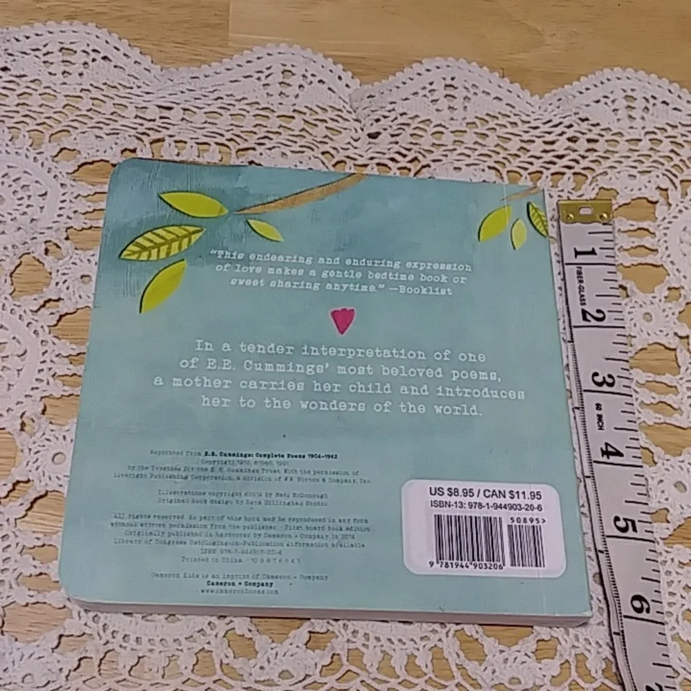 Book Sale! 3 for $10! e.e. cummings I carry your heart with me board book